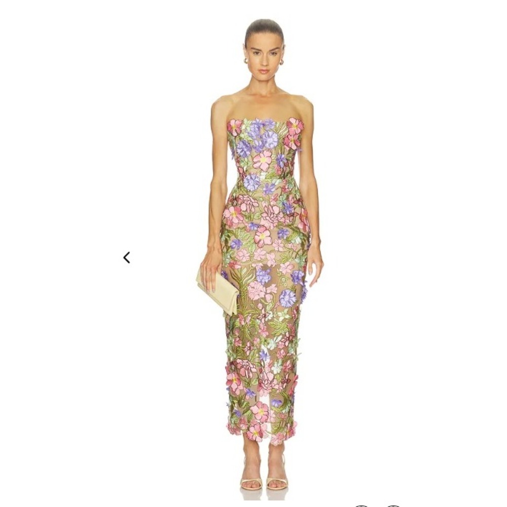 Bronx and Banco Maraya Strapless Ankle Dress Women S Floral NWOT